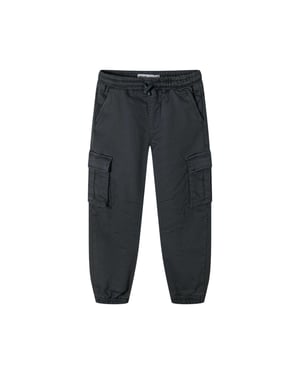Minoti Jongens Badge Elastische Taille Cargo Broek (Blauw)