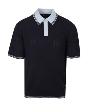 PAUL SMITH SWEATER SS POLO DARK NAVY