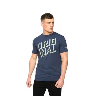 Crosshatch Herr Protrax Bomull T-Shirt (Marinblå)