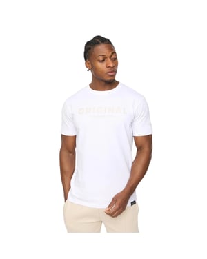 Crosshatch Heren Bardon Katoenen T-Shirt (Wit)