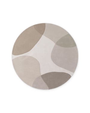 Ted Baker Ted baker hackney wol vloerkleed rond grijs- 160 cm rond