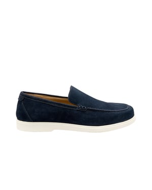 LOAKE TUSCANY SUEDE CASUAL SHOE NAVY SUEDE
