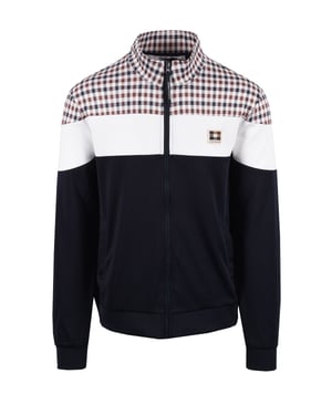 AQUASCUTUM CC SHOULDER TRACK TOP NAVY