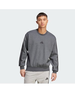 Essentials 3-Stripes Fleece Sweatshirt