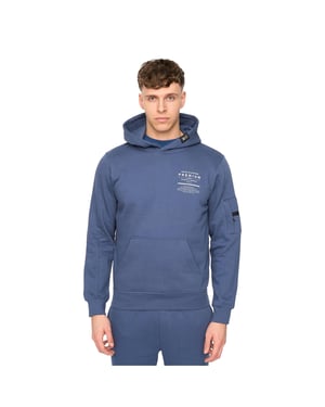 Duck and Cover Heren Rayland Katoenen Blend Hoodie (Denim Blauw)