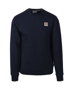 AQUASCUTUM BADGE CREWNECK SWEATSHIRT NAVY