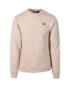 AQUASCUTUM BADGE CREWNECK SWEATSHIRT BEIGE