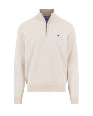 FYNCH-HATTON TROYER HALF ZIP KNITWEAR NEW OFF WHITE
