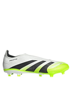 Men's adidas Predator League Laceless Firm Ground Football Boots in White/Blk/Lemon