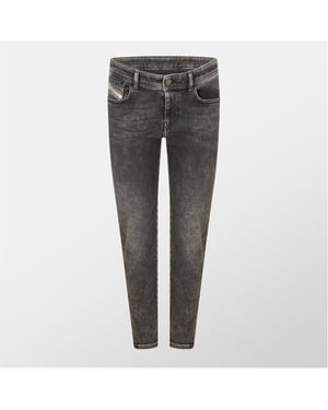 Women's Diesel Slandy Straight Jeans in .Black/Grey Denm