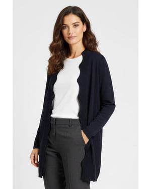 Scallop Edge Longline Cardigan