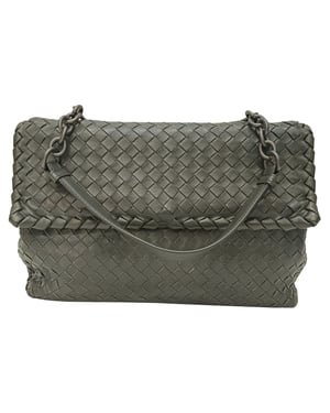 Bottega Veneta Medium Olimpia Shoulder Bag in Grey Nappa Leather