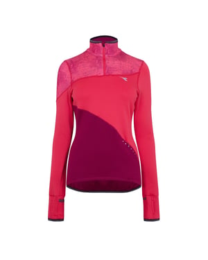 Women's Diadora L. Warm Up T-Shirt in Winter Red