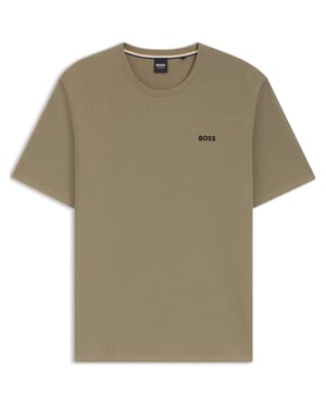 Men's Boss Waffle T-Shirt, Structured Design in Open Brown 245