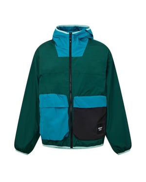 Men's Ambush Packable Hooded Windbreaker in Evergreen/Black