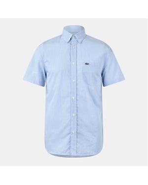 Men's Lacoste Regular Fit Short Sleeve Shirt in White/Overview