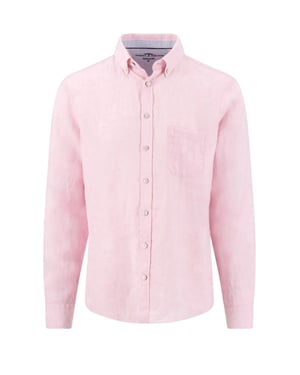 FYNCH-HATTON LONG SLEEVED LINEN SHIRT MAGNOLIA