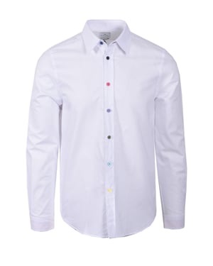 PAUL SMITH LS TAILORED FIT SHIRT WHITE