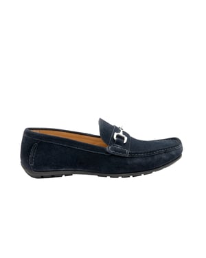 LOAKE HAWTHORN DRIVER SHOE NAVY SUEDE