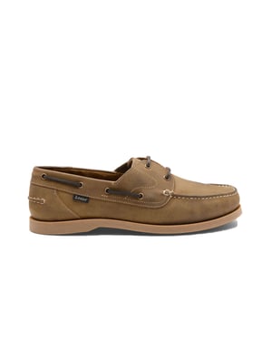 LOAKE PADSTOW BOAT SHOE BROWN NUBUCK