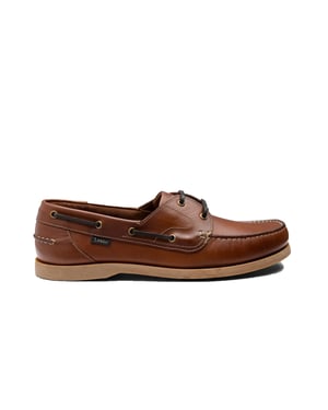 LOAKE PADSTOW BOAT SHOE BROWN WAXY