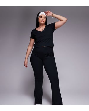 4505 Curve Icon soft touch v neck performance baby t-shirt in black