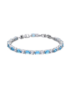 Luxenter Armband met zilveren afwerking en aquamarijn zirkoon - Libsi
