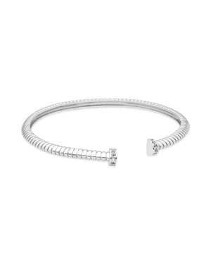 Luxenter Bráisléad zirconia geal ródiam-phlátáilte - Aih