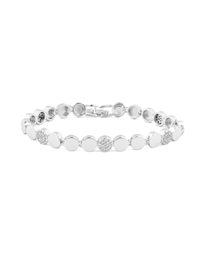 Luxenter Armband met glanzende zirkonia, afgewerkt met rhodium - Sywi