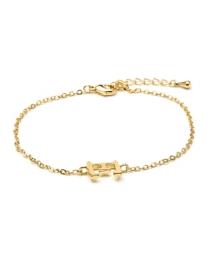 Luxenter Armband met 18-karaats geelgouden afwerking - Alphabet