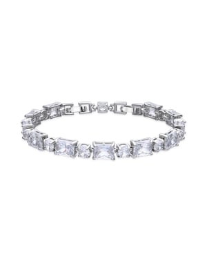 Luxenter Armband met zilveren afwerking en glanzende zirkonia - Ilas