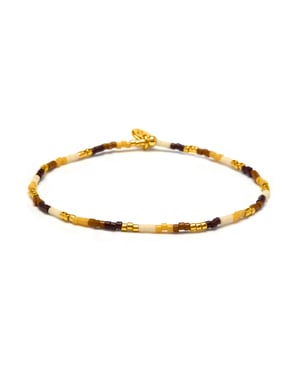 Luxenter Armband van veelkleurig glas met 18-karaats geelgouden afwerking - Xanvi