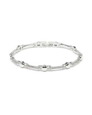 Luxenter Bráisléad zirconia geal ródiam-phlátáilte - Rarix