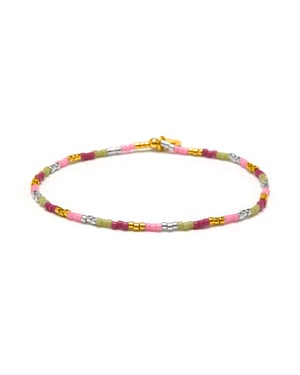 Luxenter Armband van veelkleurig glas met 18k geelgouden afwerking - Limcus