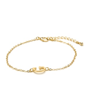 Luxenter Armband met 18-karaats geelgouden afwerking - Alphabet