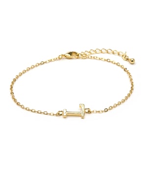 Luxenter Armband met 18-karaats geelgouden afwerking - Alphabet