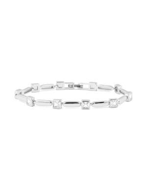 Luxenter Armband met schitterende zirkonia en rhodiumafwerking - Aslion