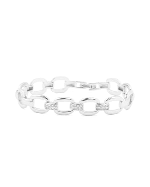 Luxenter Armband met schitterende zirkonia en rhodiumafwerking - Insio
