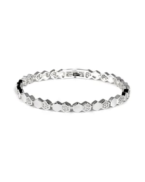 Luxenter Armband met glanzende zirkonia en rhodiumafwerking - Lyth