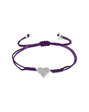 Luxenter Armband met zilveren afwerking en schitterende zirkonia - Heart