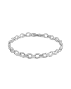 Luxenter Armband met schitterende zirkonia en rhodiumafwerking - Yaris