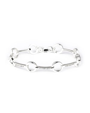 Luxenter Armband met schitterende zirkonia en rhodiumafwerking - Dimaran