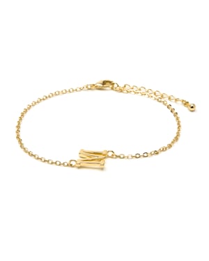 Luxenter Armband met 18-karaats geelgouden afwerking - Alphabet