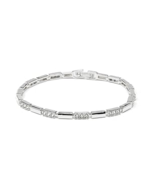 Luxenter Armband met glanzende zirkonia, afwerking in rhodium - Tavli