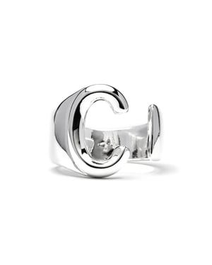 Luxenter Ring met zilveren afwerking - Alphabet