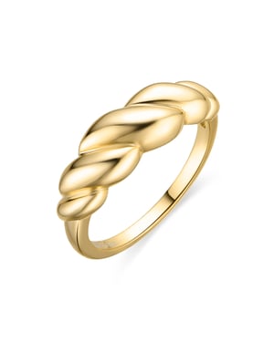 Luxenter Ring van 925 sterlingzilver met 18-karaats goud afwerking - Gilsi
