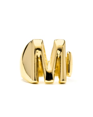 Luxenter Ring met 18-karaats geelgouden afwerking - Alphabet