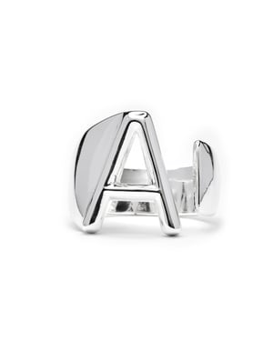 Luxenter Ring met zilveren afwerking - Alphabet