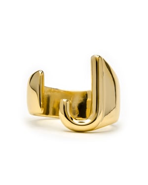Luxenter Ring met 18-karaats geelgouden afwerking - Alphabet