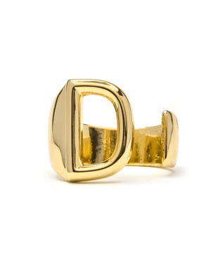 Luxenter Ring met 18-karaats geelgouden afwerking - Alphabet